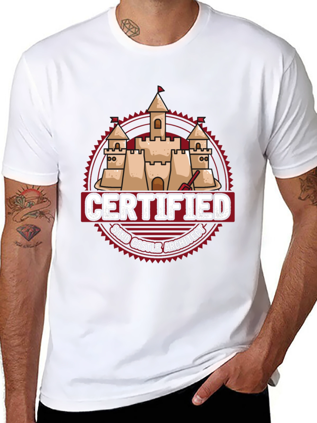 Certified Sand Castle Architect T-Shirt
