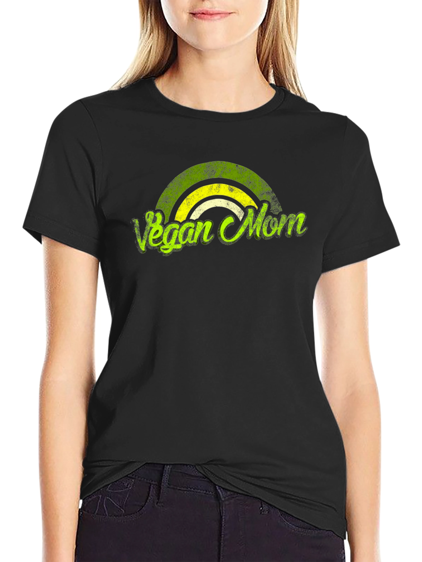 Vegan Mom T-Shirt Black Graphic Tee