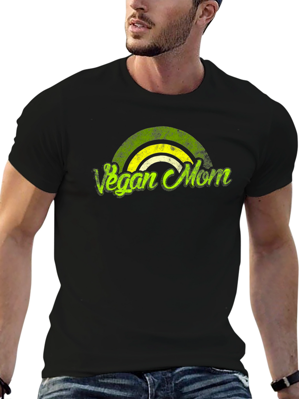 Vegan Mom T-Shirt Black Graphic Tee