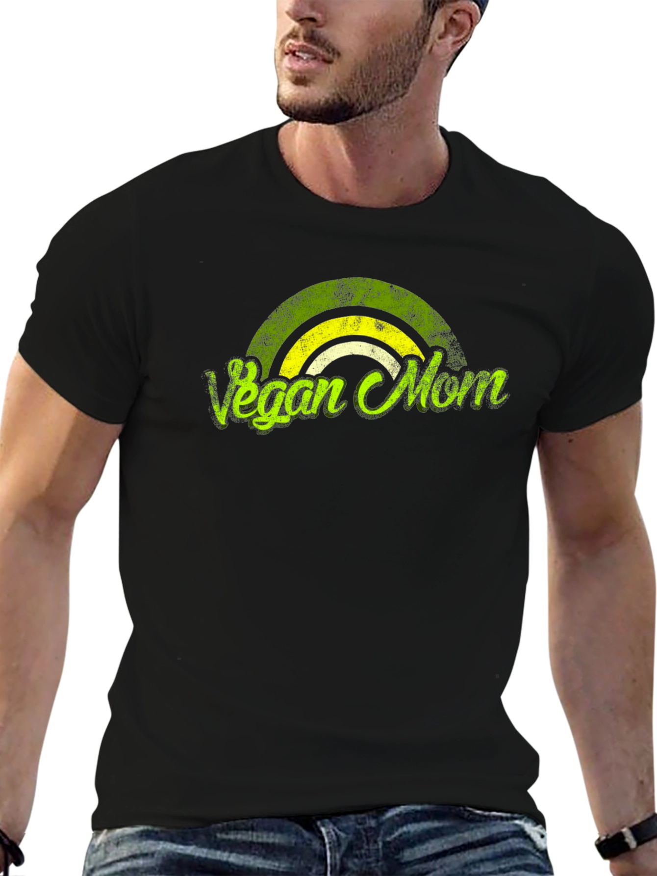 Vegan Mom T-Shirt Black Graphic Tee