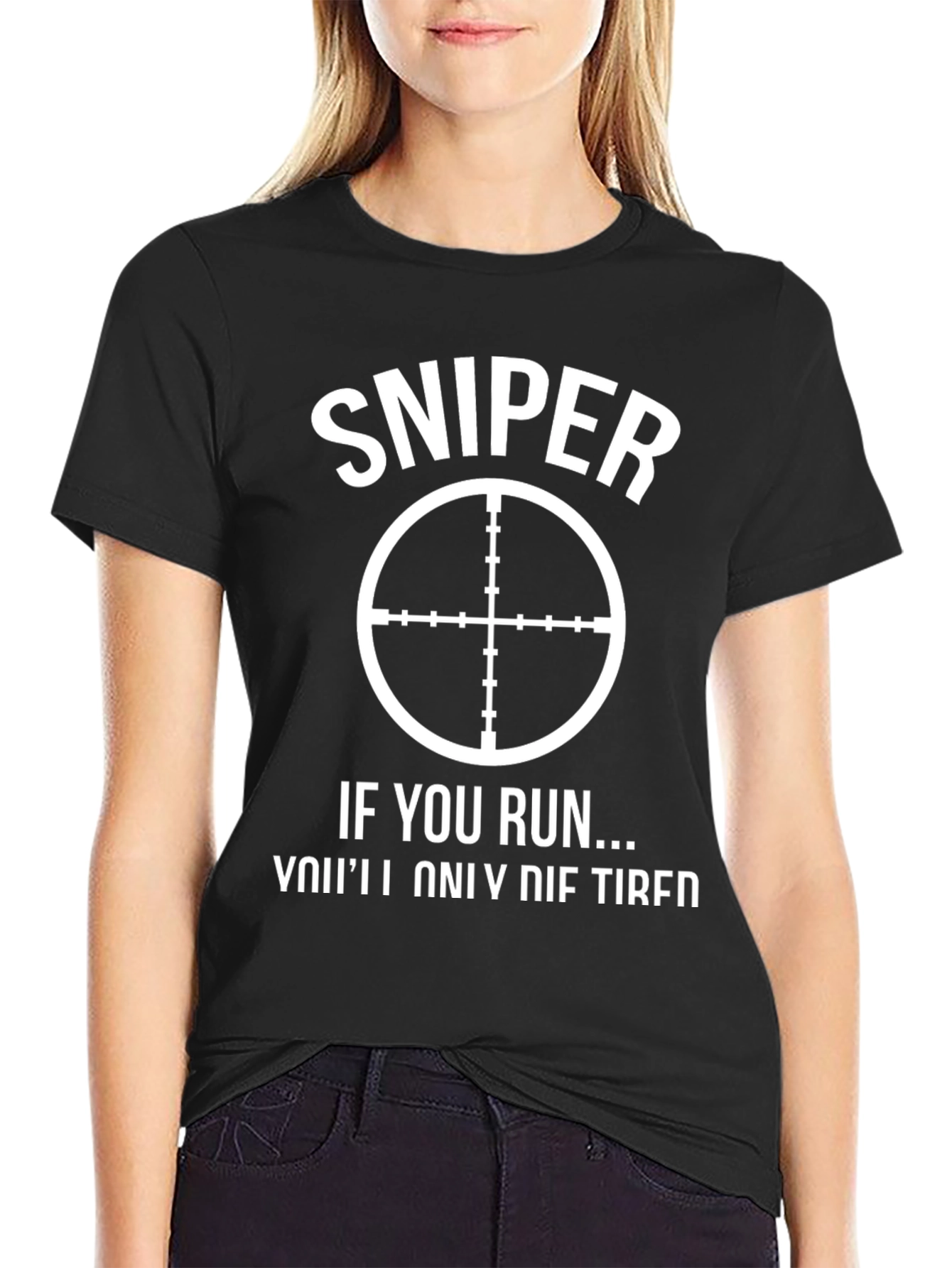 Sniper Graphic T-Shirt - Funny Slogan Tee