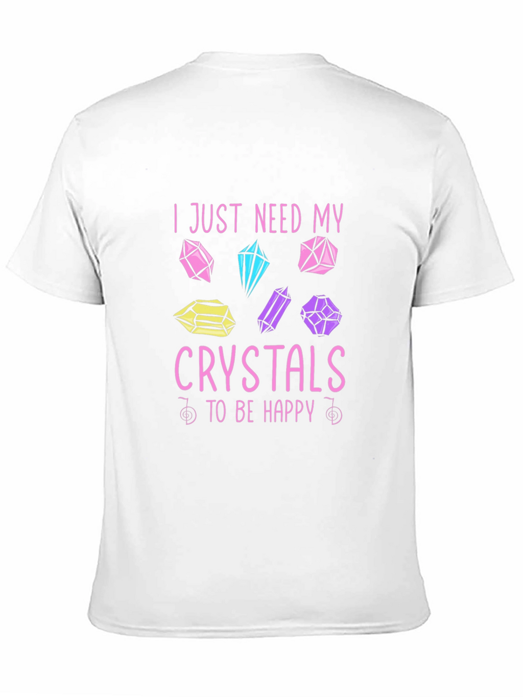 Crystals Make Me Happy Black T-Shirt