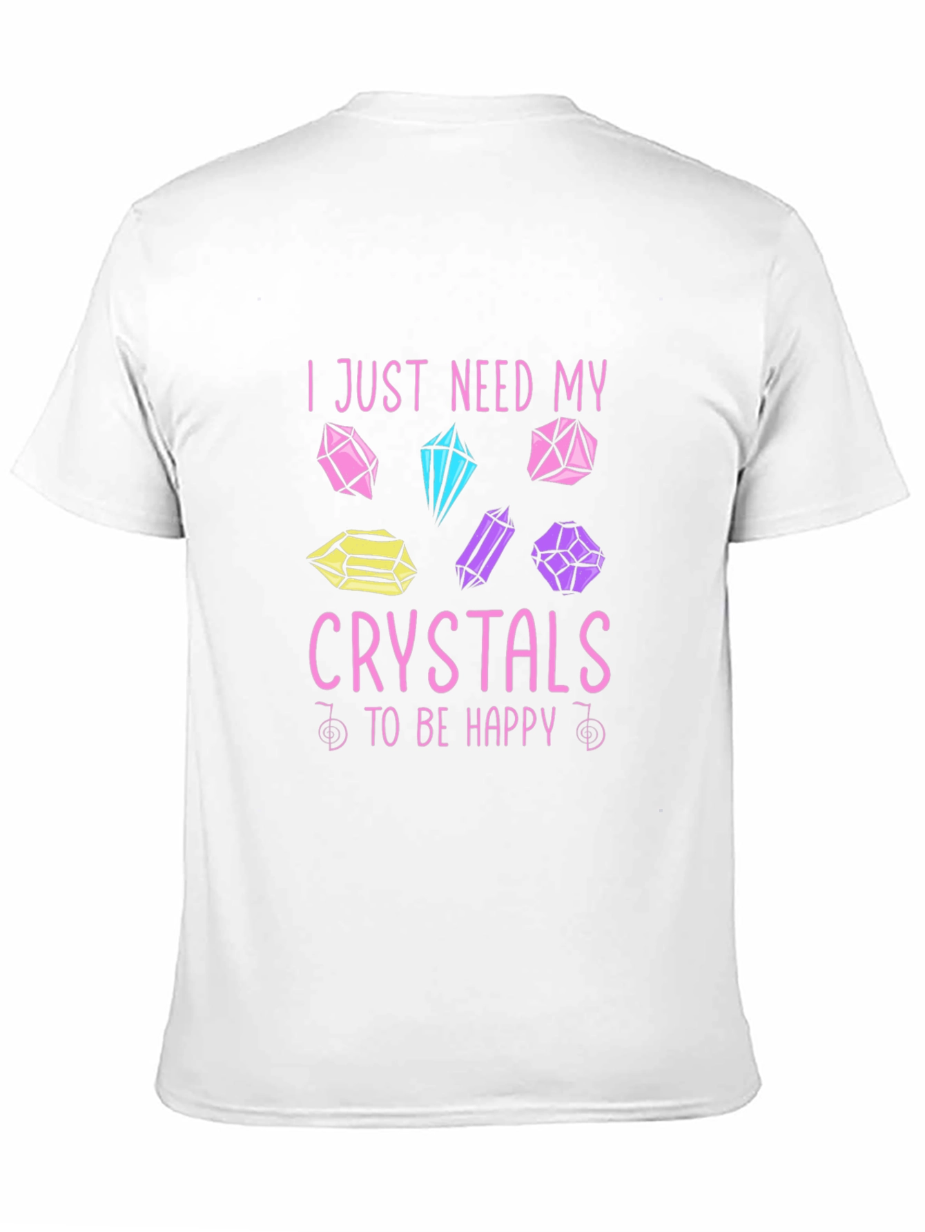 Crystals Make Me Happy Black T-Shirt