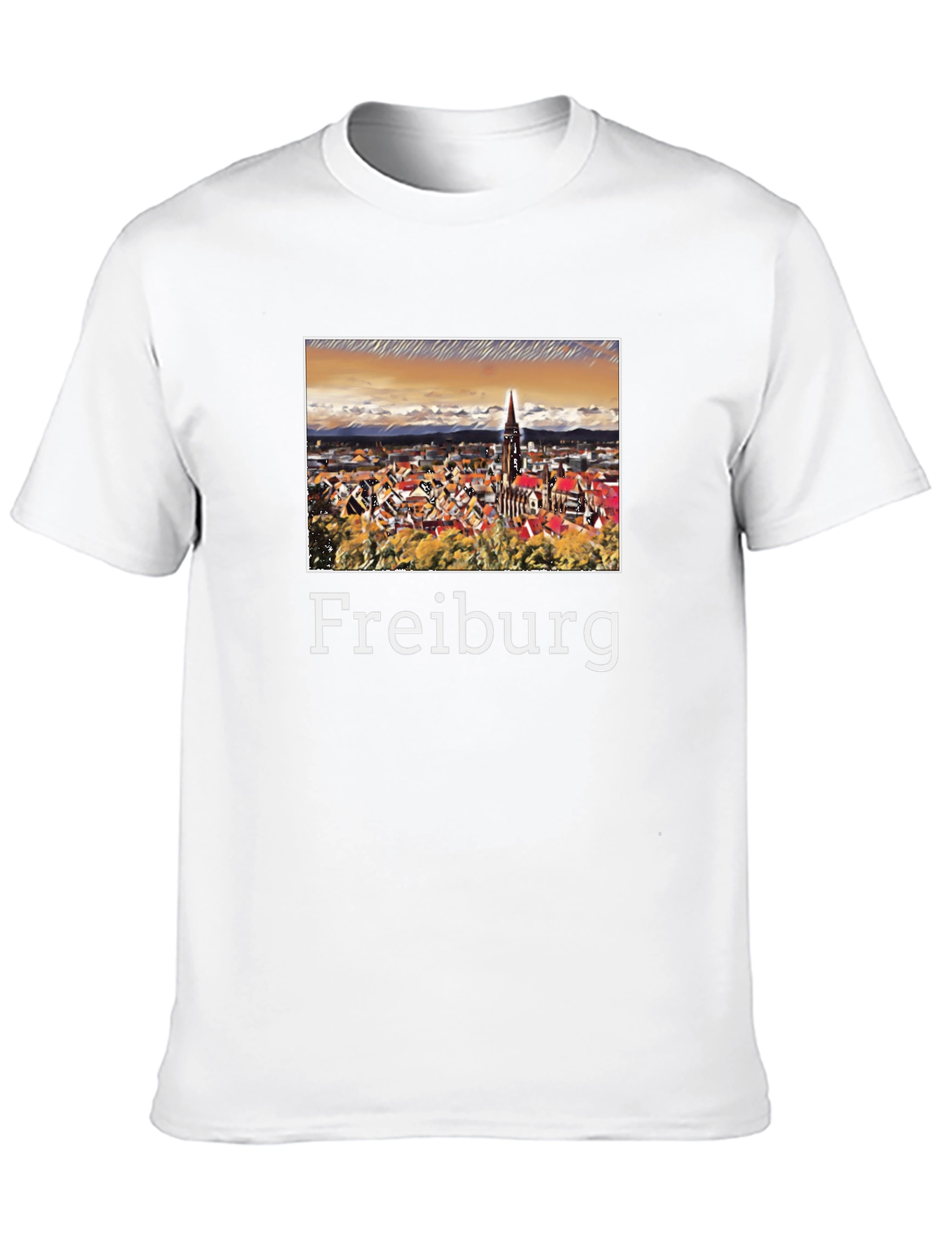 Freiburg Germany Travel Souvenir Black T-Shirt