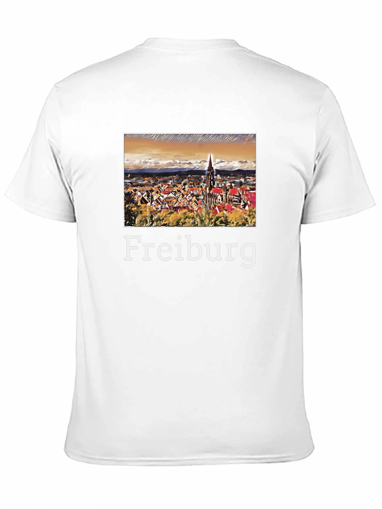 Freiburg Germany Travel Souvenir Black T-Shirt