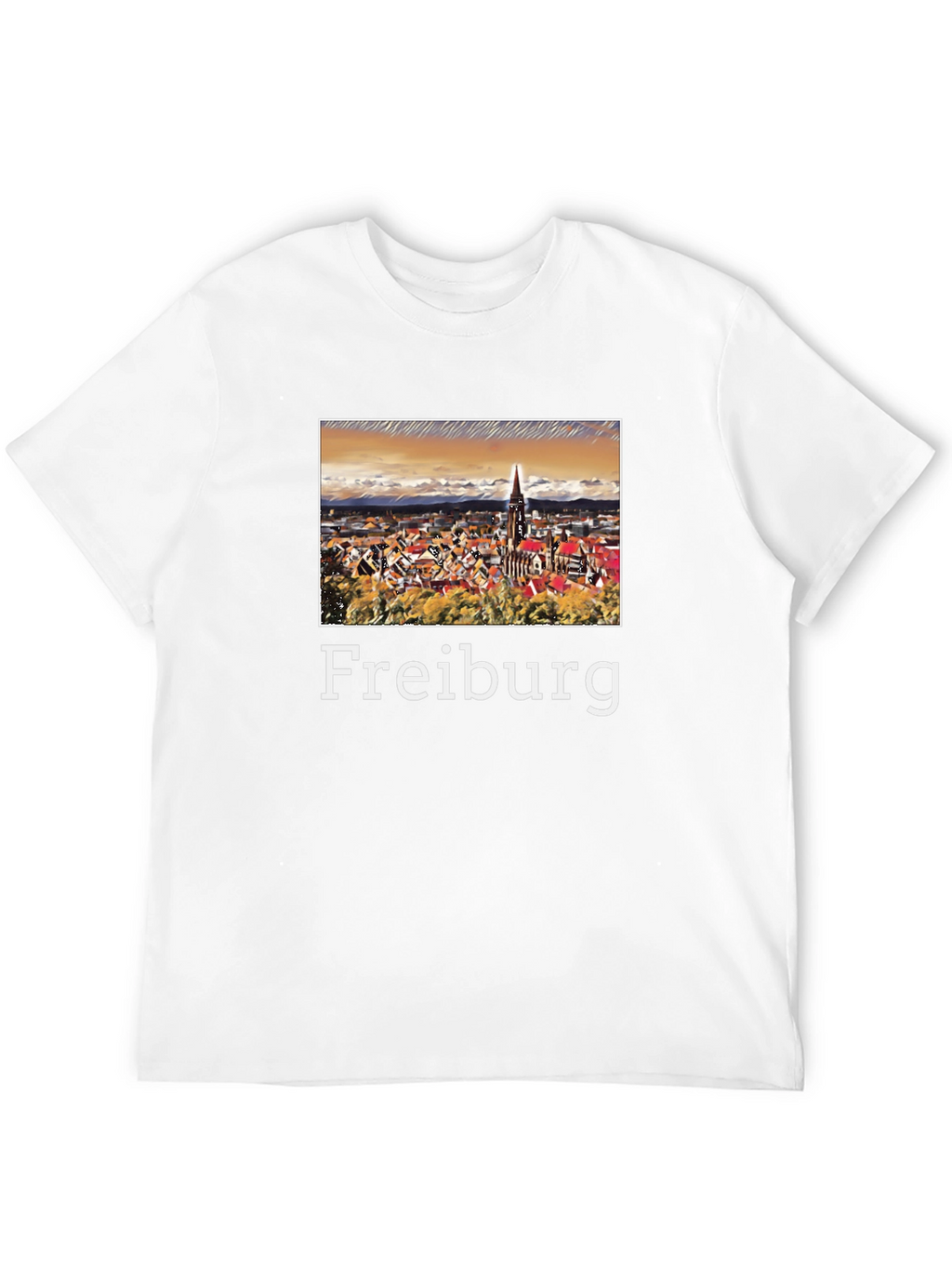 Freiburg Germany Travel Souvenir Black T-Shirt