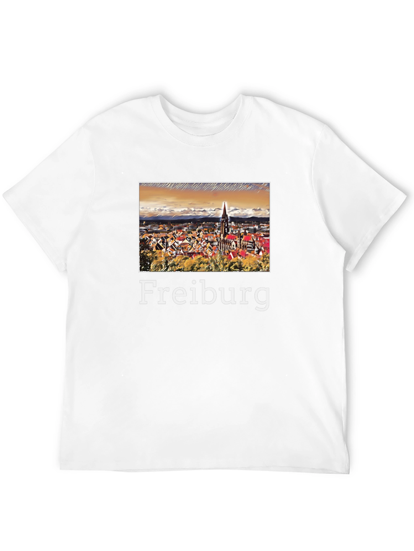 Freiburg Germany Travel Souvenir Black T-Shirt