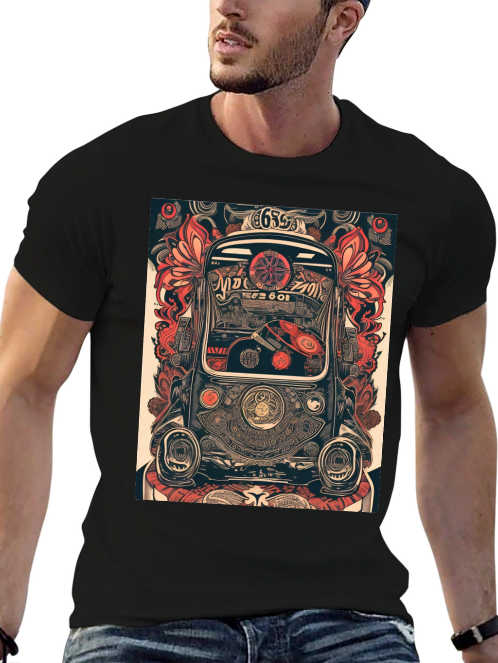 Retro Car Art T-Shirt
