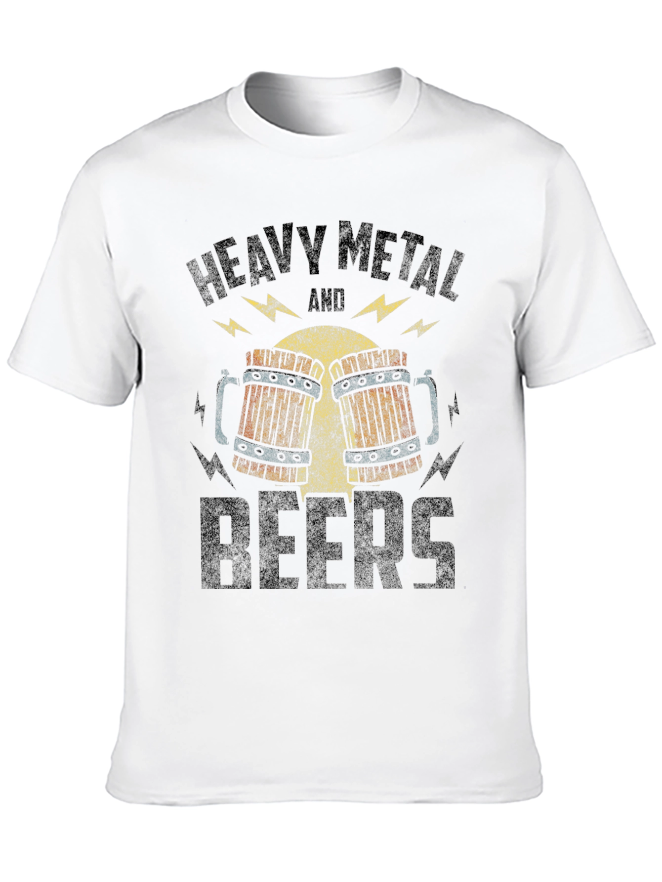 Heavy Metal and Beers Black Graphic Tee