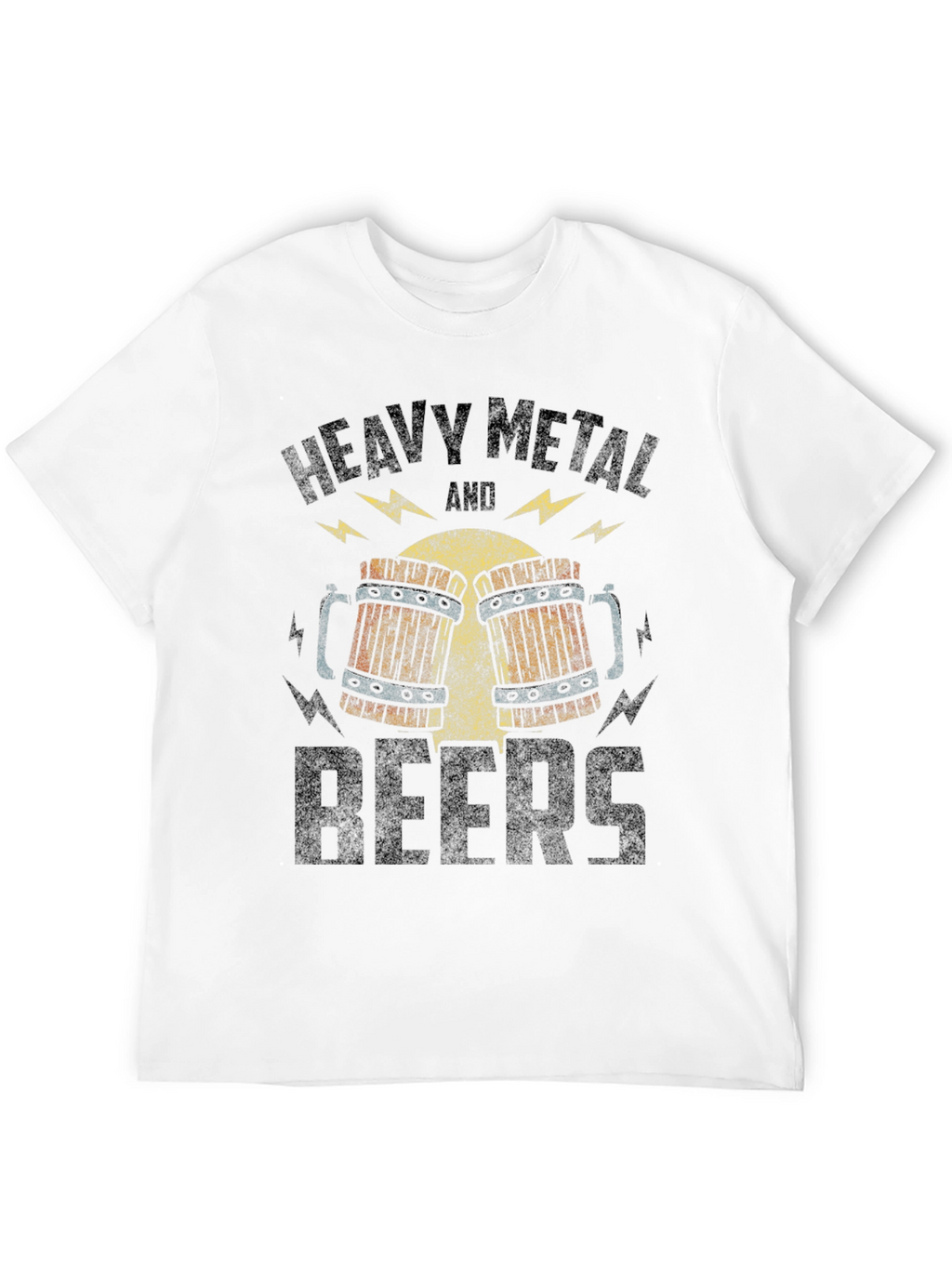 Heavy Metal and Beers Black Graphic Tee