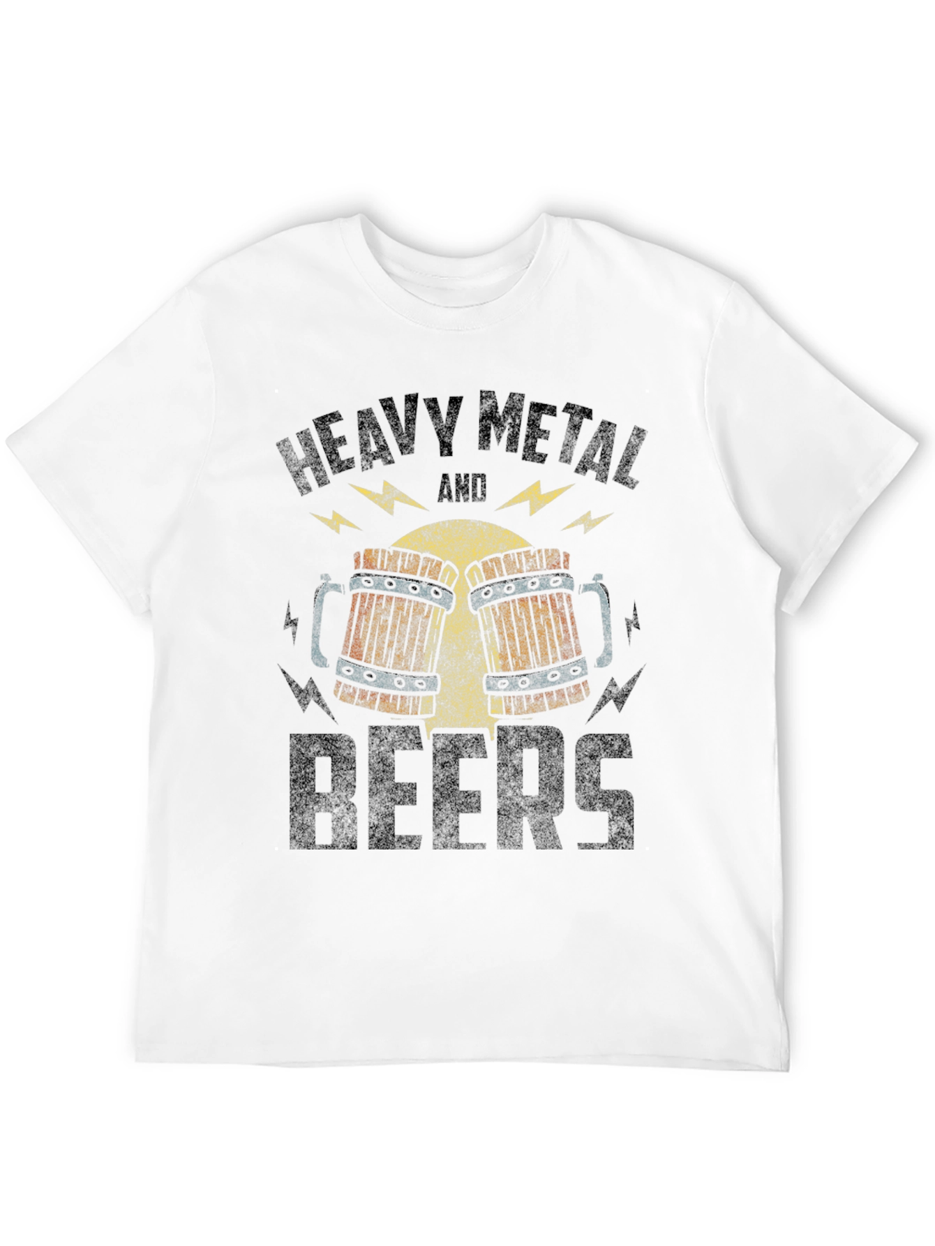 Heavy Metal and Beers Black Graphic Tee