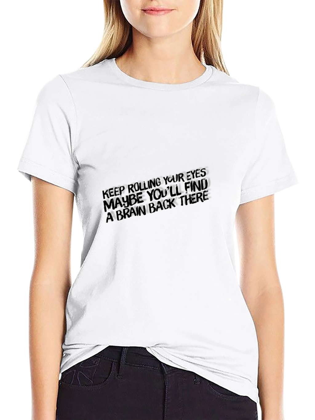 Sarcastic Humor Graphic Tee - Roll Your Eyes