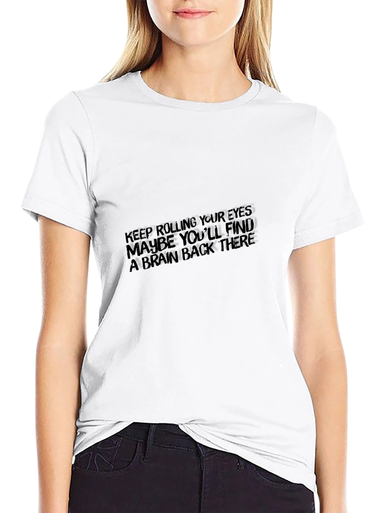 Sarcastic Humor Graphic Tee - Roll Your Eyes