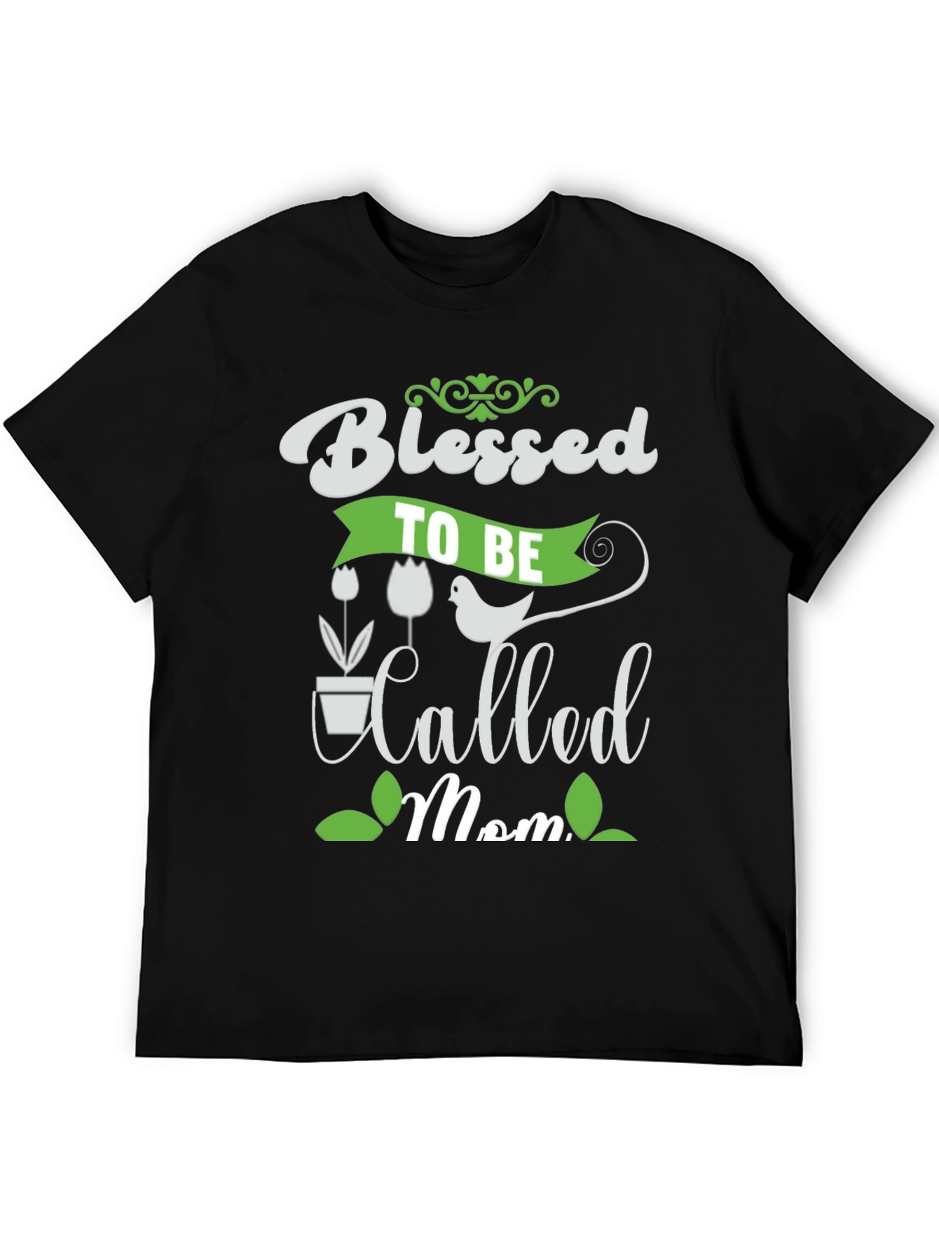 Blessed to be Called Mom Black Graphic Tee