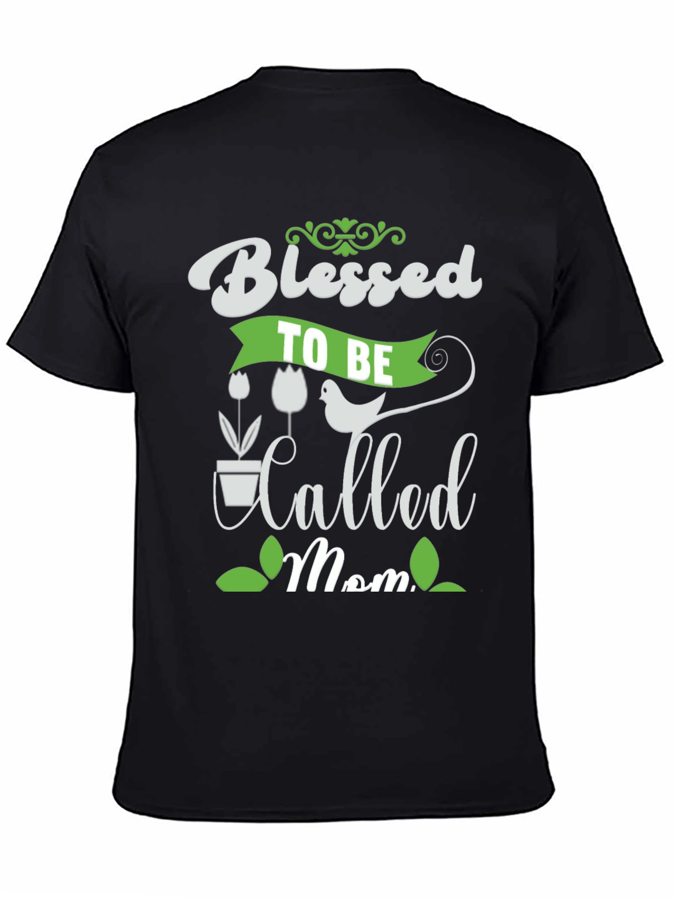 Blessed to be Called Mom Black Graphic Tee