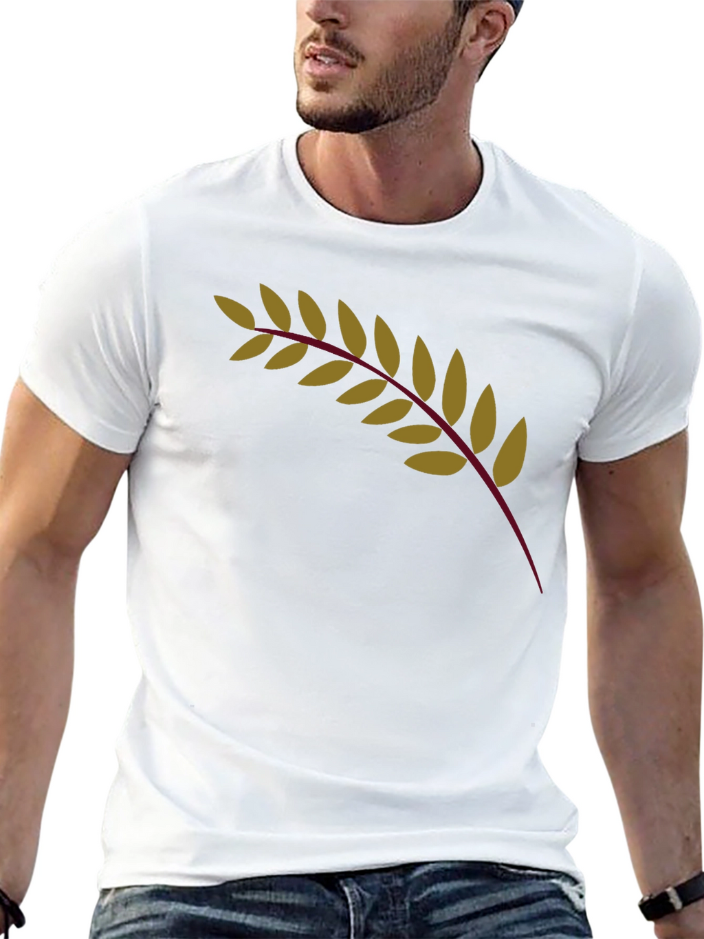 Olive Branch Graphic Black T-Shirt