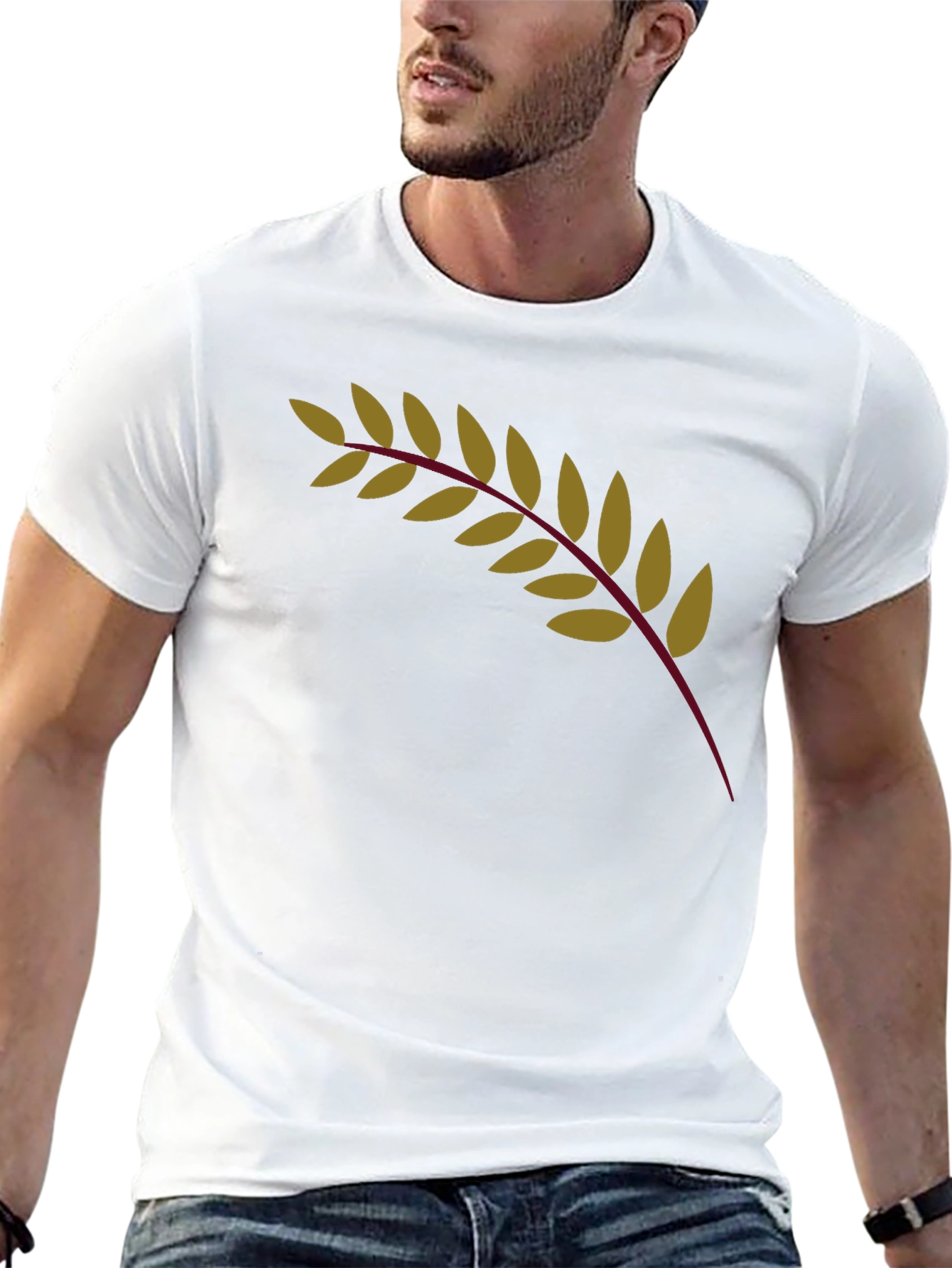 Olive Branch Graphic Black T-Shirt