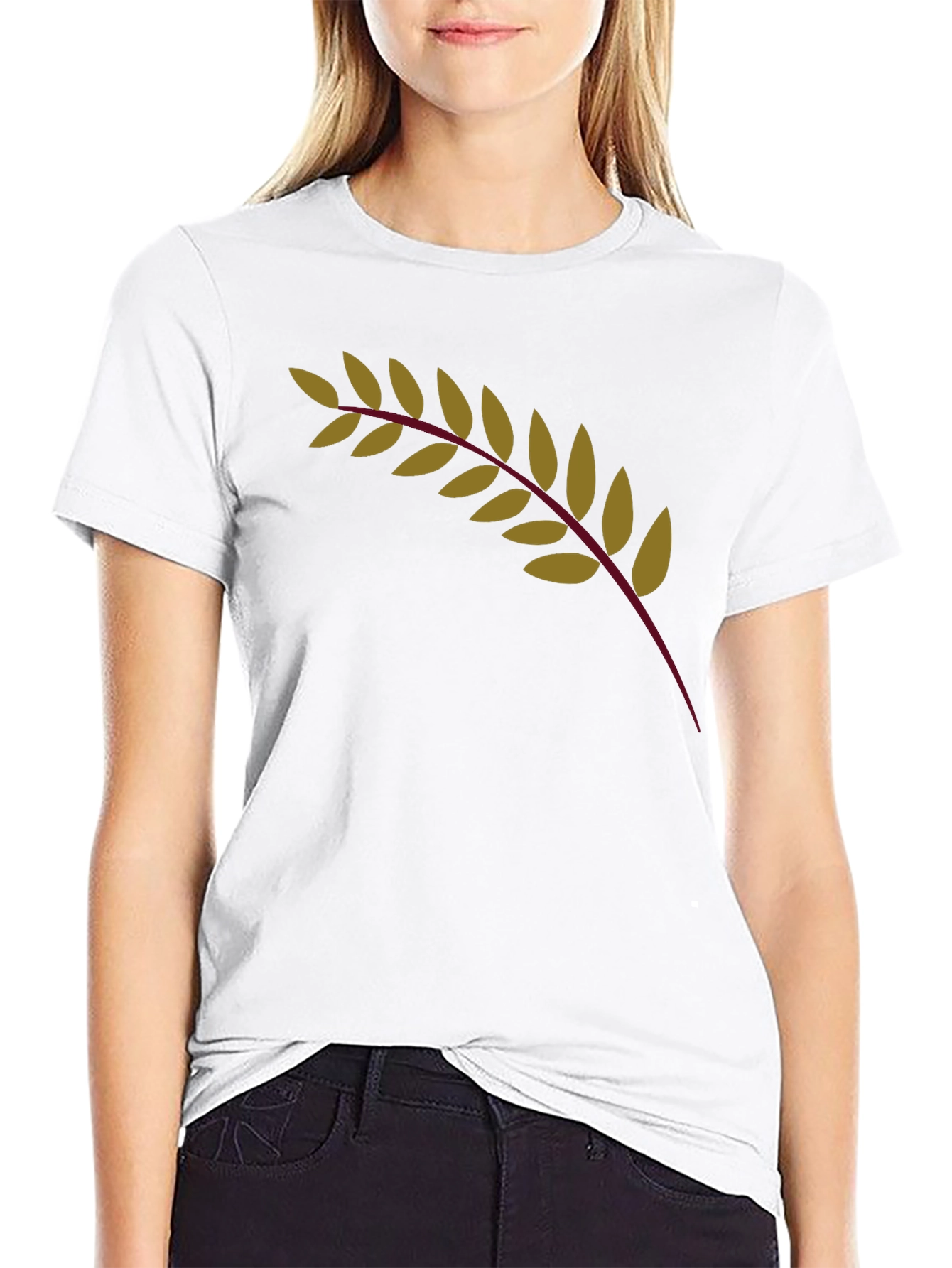 Olive Branch Graphic Black T-Shirt