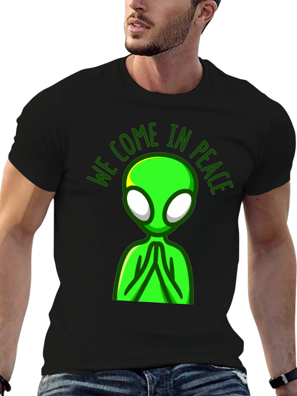 Peace Alien Graphic T-Shirt