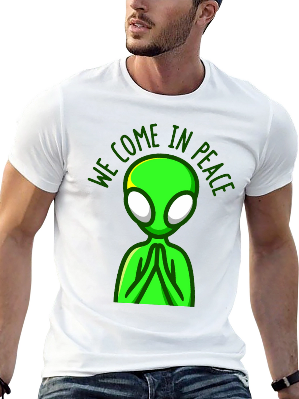 Peace Alien Graphic T-Shirt