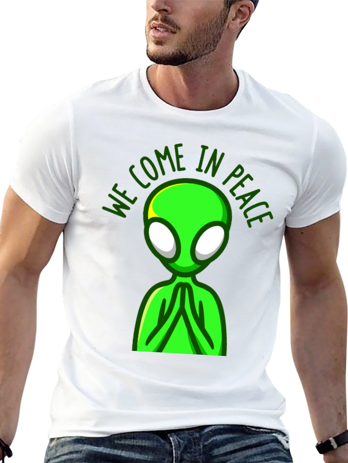 Peace Alien Graphic T-Shirt