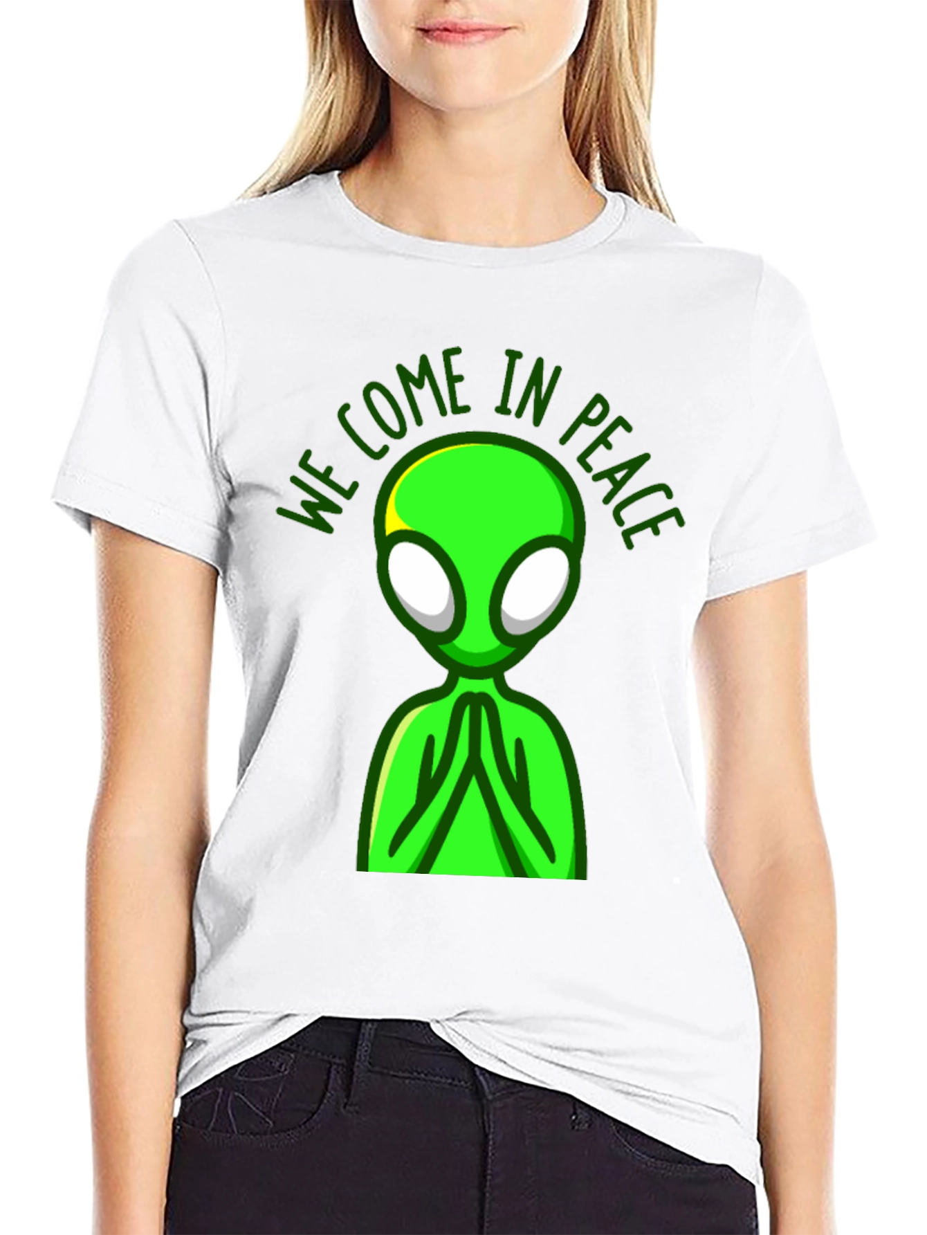 Peace Alien Graphic T-Shirt