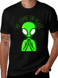 Peace Alien Graphic T-Shirt