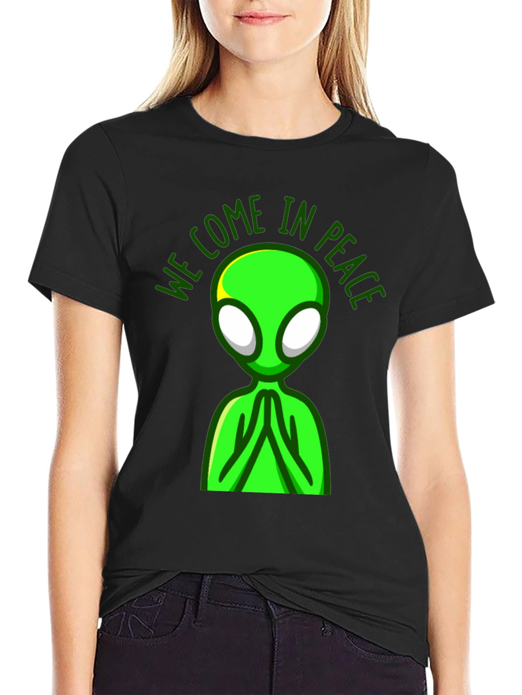 Peace Alien Graphic T-Shirt