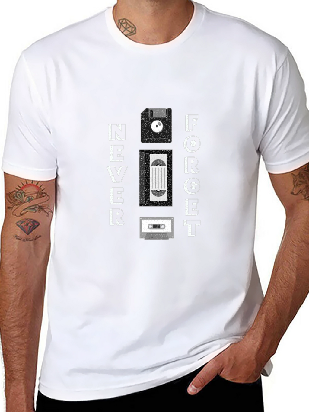 Never Forget Retro Tech T-Shirt