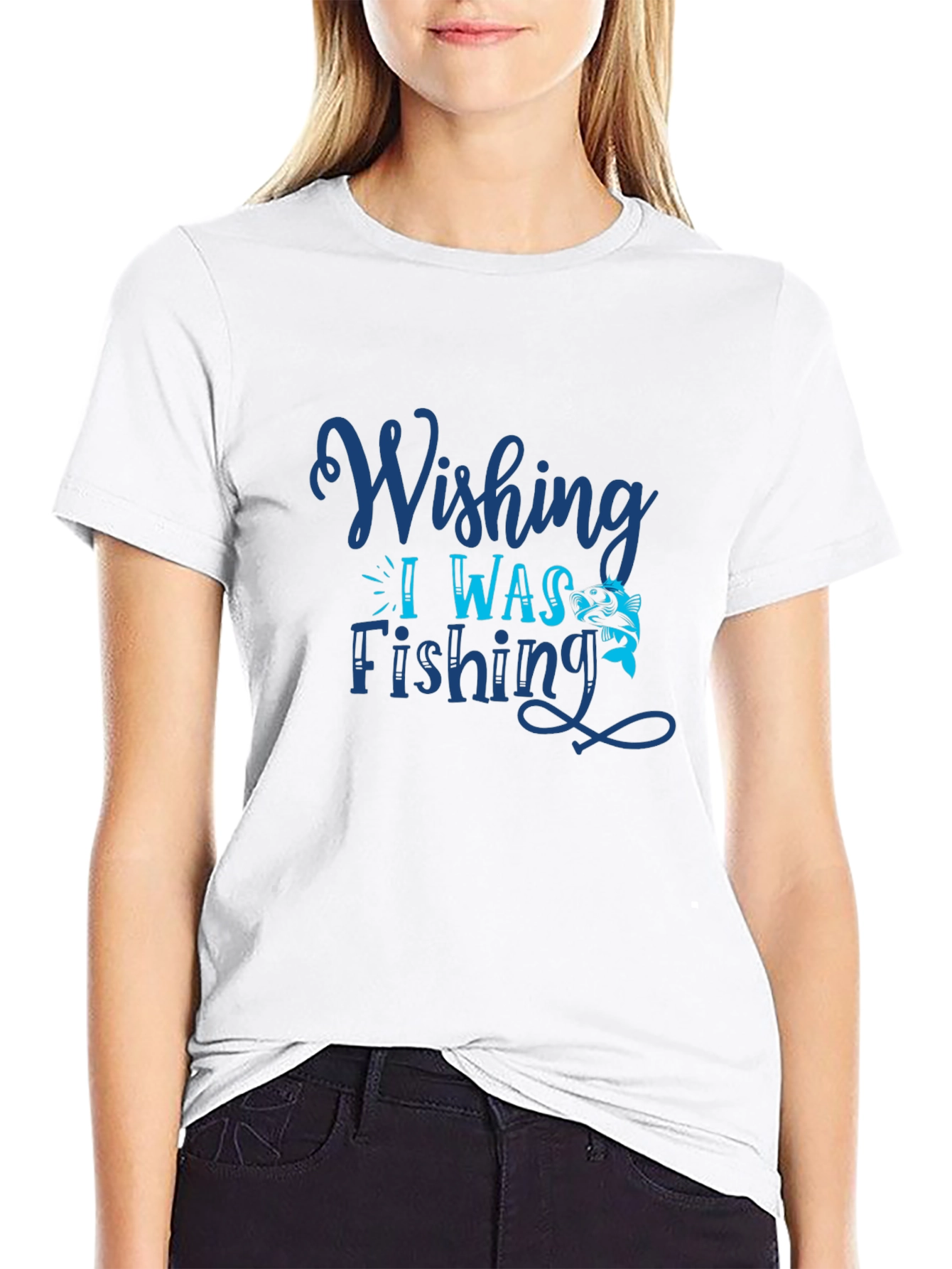 Wishing I Was Fishing Graphic Tee