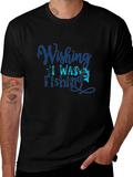Wishing I Was Fishing Graphic Tee