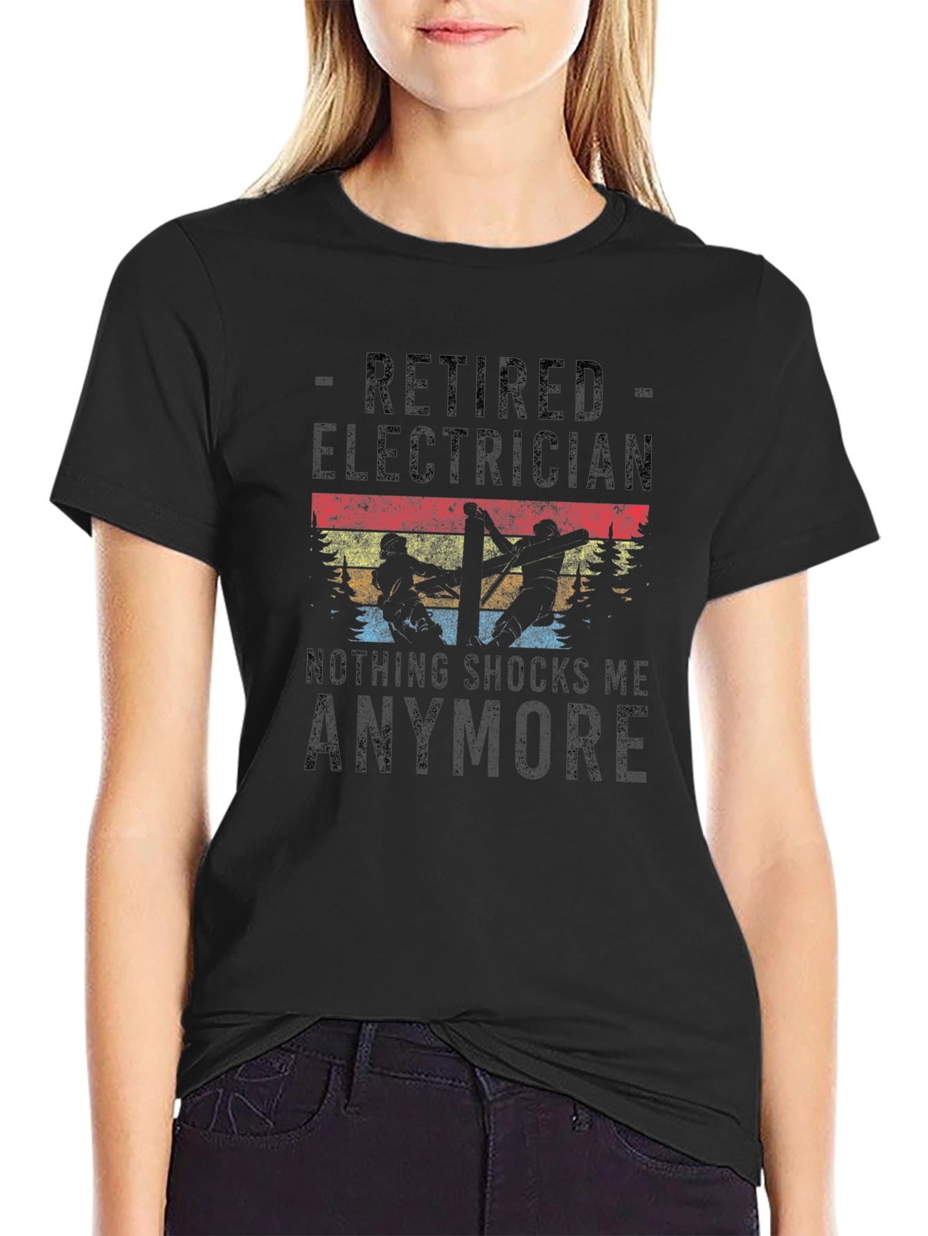 Retired Electrician T-Shirt - Nothing Shocks Me