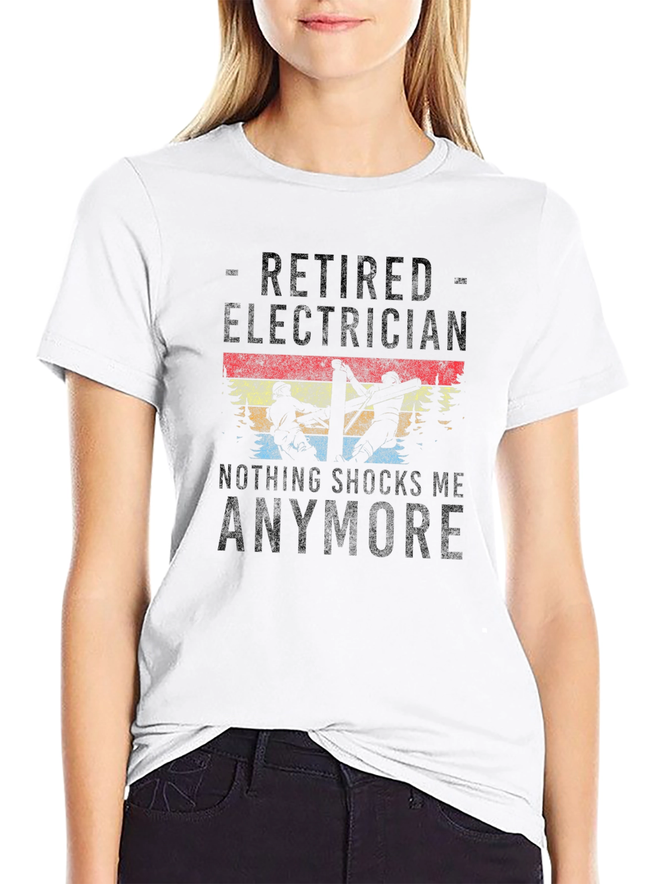 Retired Electrician T-Shirt - Nothing Shocks Me