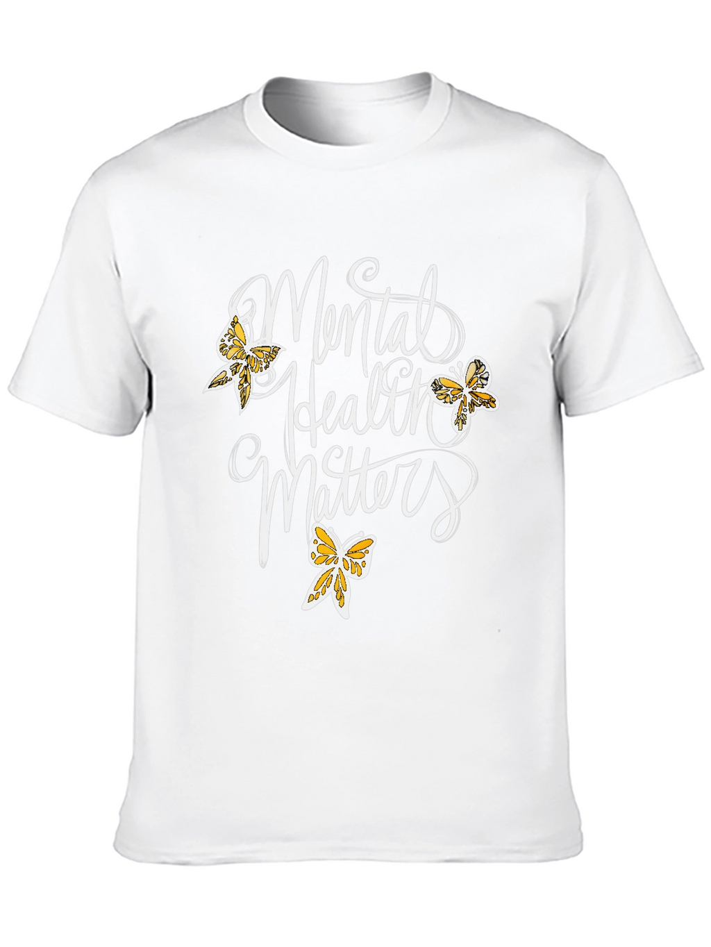 Mental Health Matters T-Shirt Butterfly Design