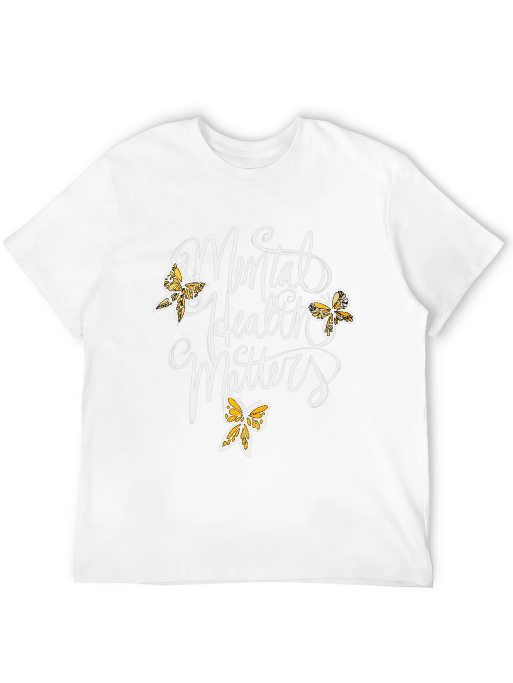 Mental Health Matters T-Shirt Butterfly Design