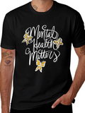 Mental Health Matters T-Shirt Butterfly Design
