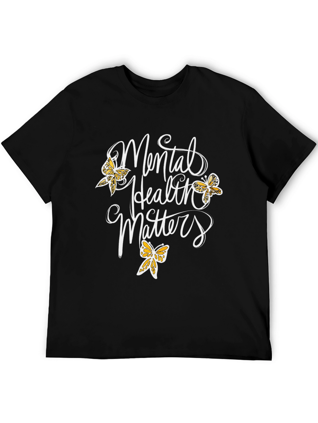 Mental Health Matters T-Shirt Butterfly Design