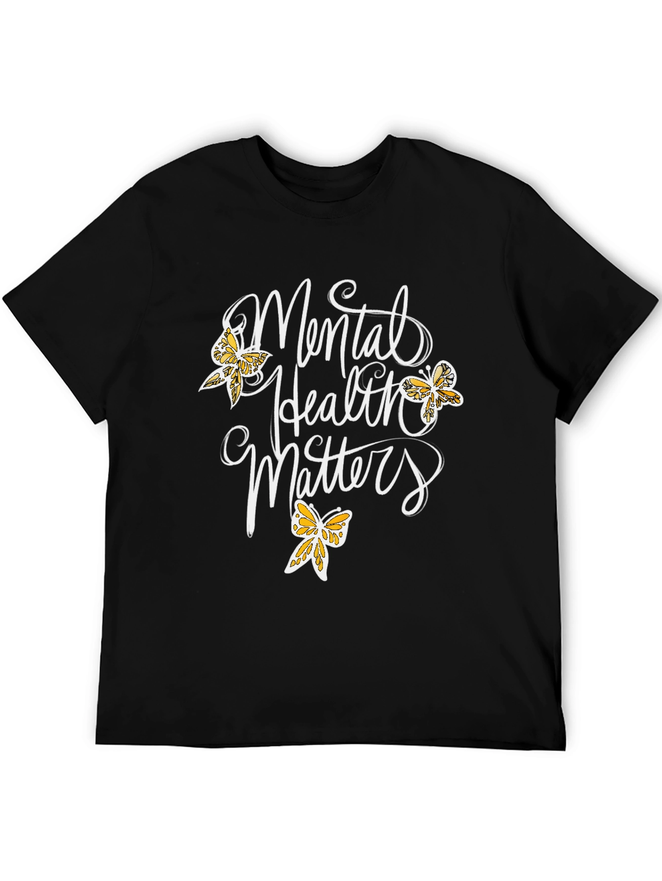 Mental Health Matters T-Shirt Butterfly Design
