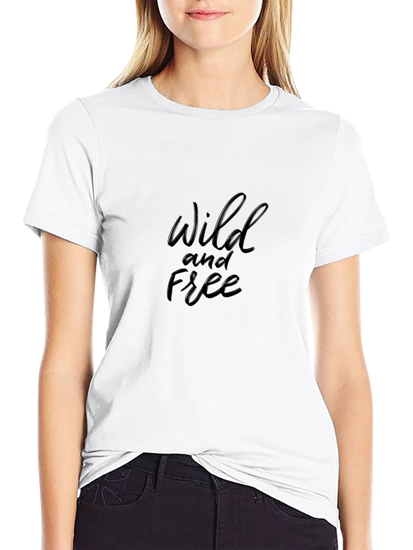 Wild and Free Black Graphic Tee