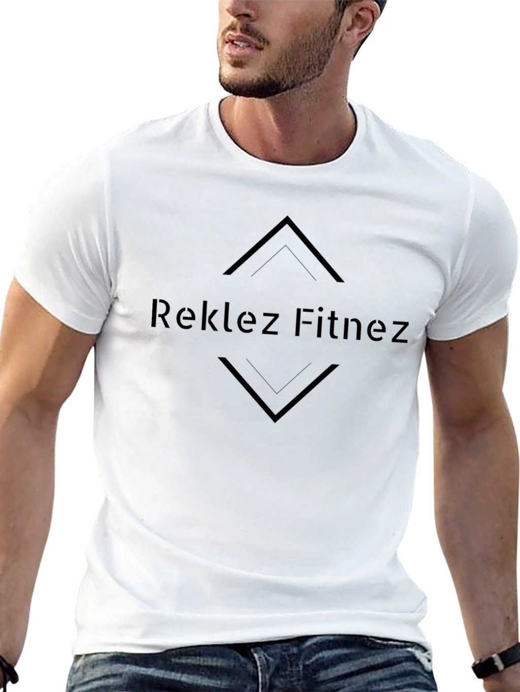 Reklez Fitnez Black Graphic Tee
