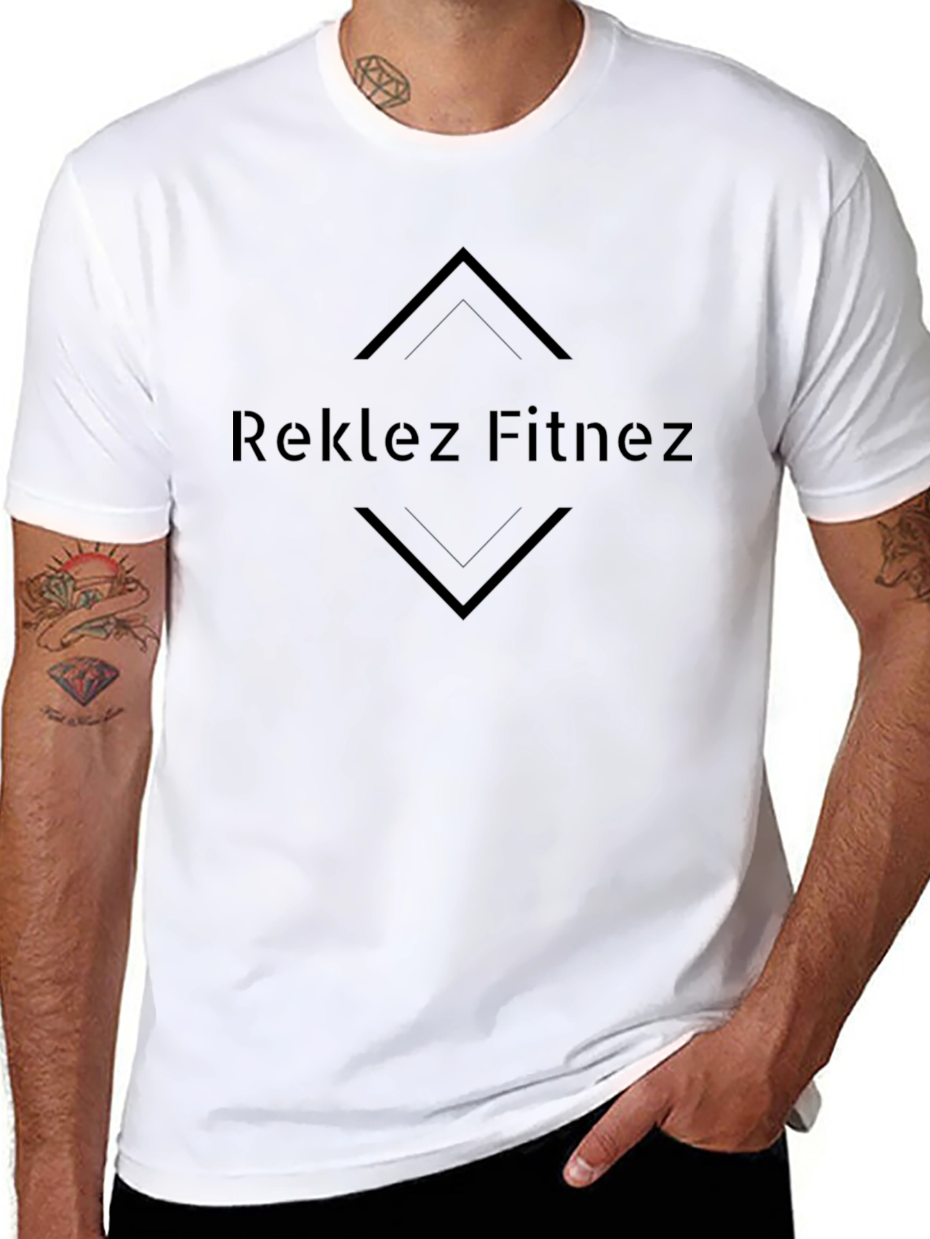 Reklez Fitnez Black Graphic Tee