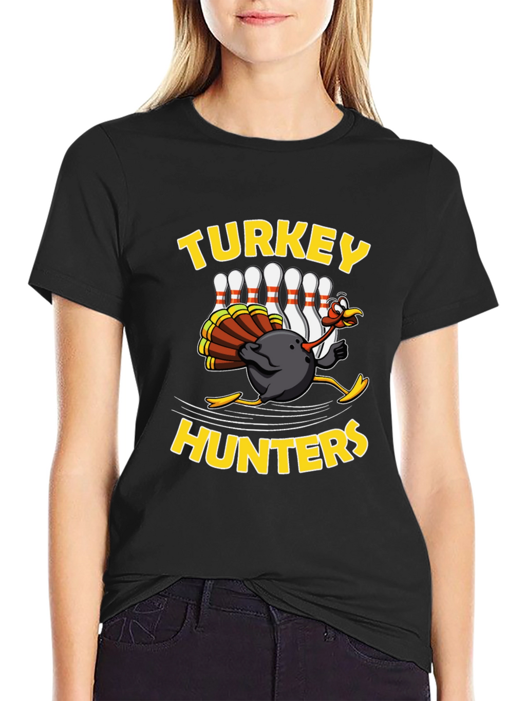 Turkey Hunters Bowling Graphic T-Shirt