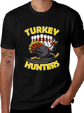 Turkey Hunters Bowling Graphic T-Shirt