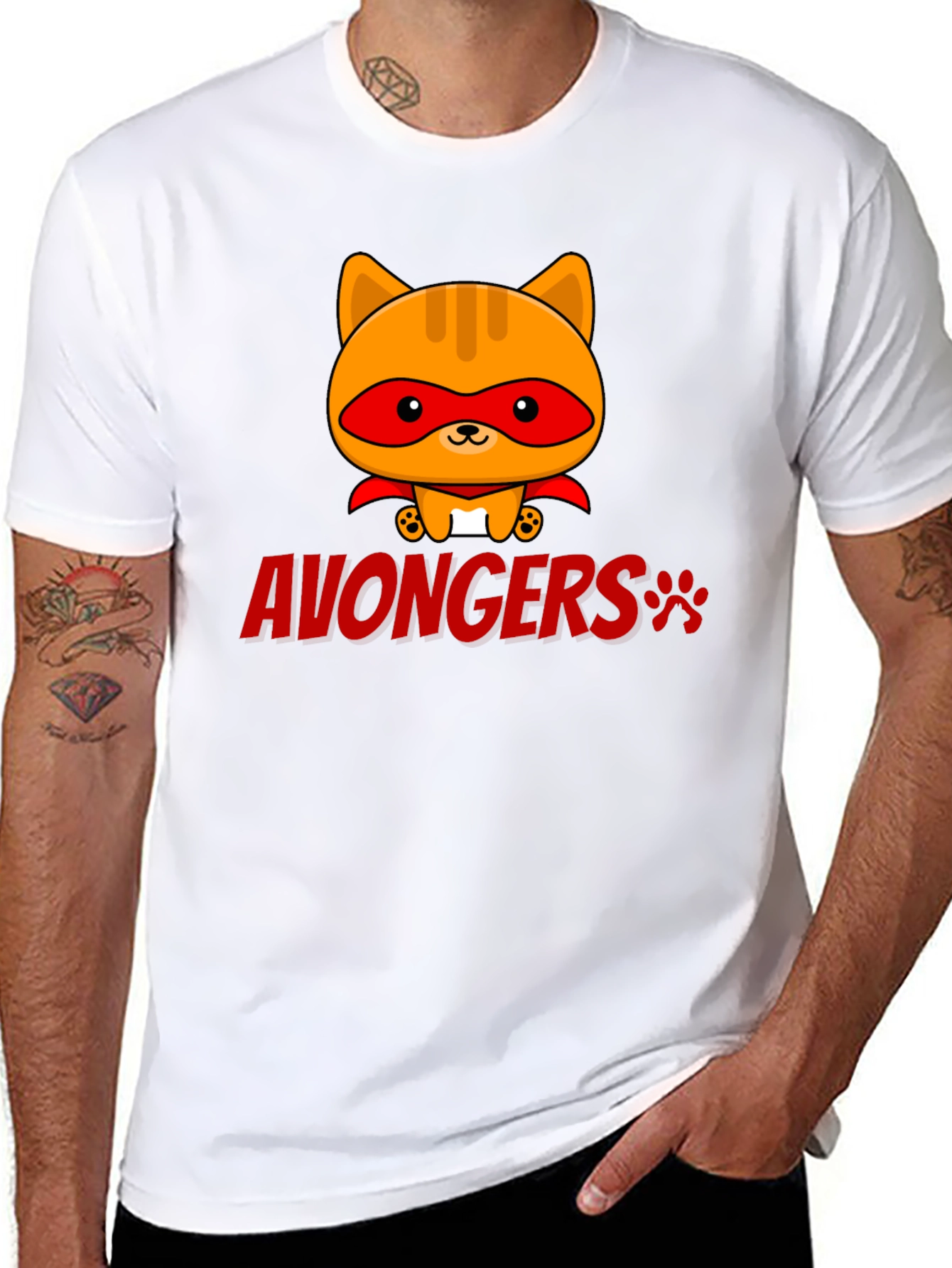 Avongers Cat Superhero T-Shirt