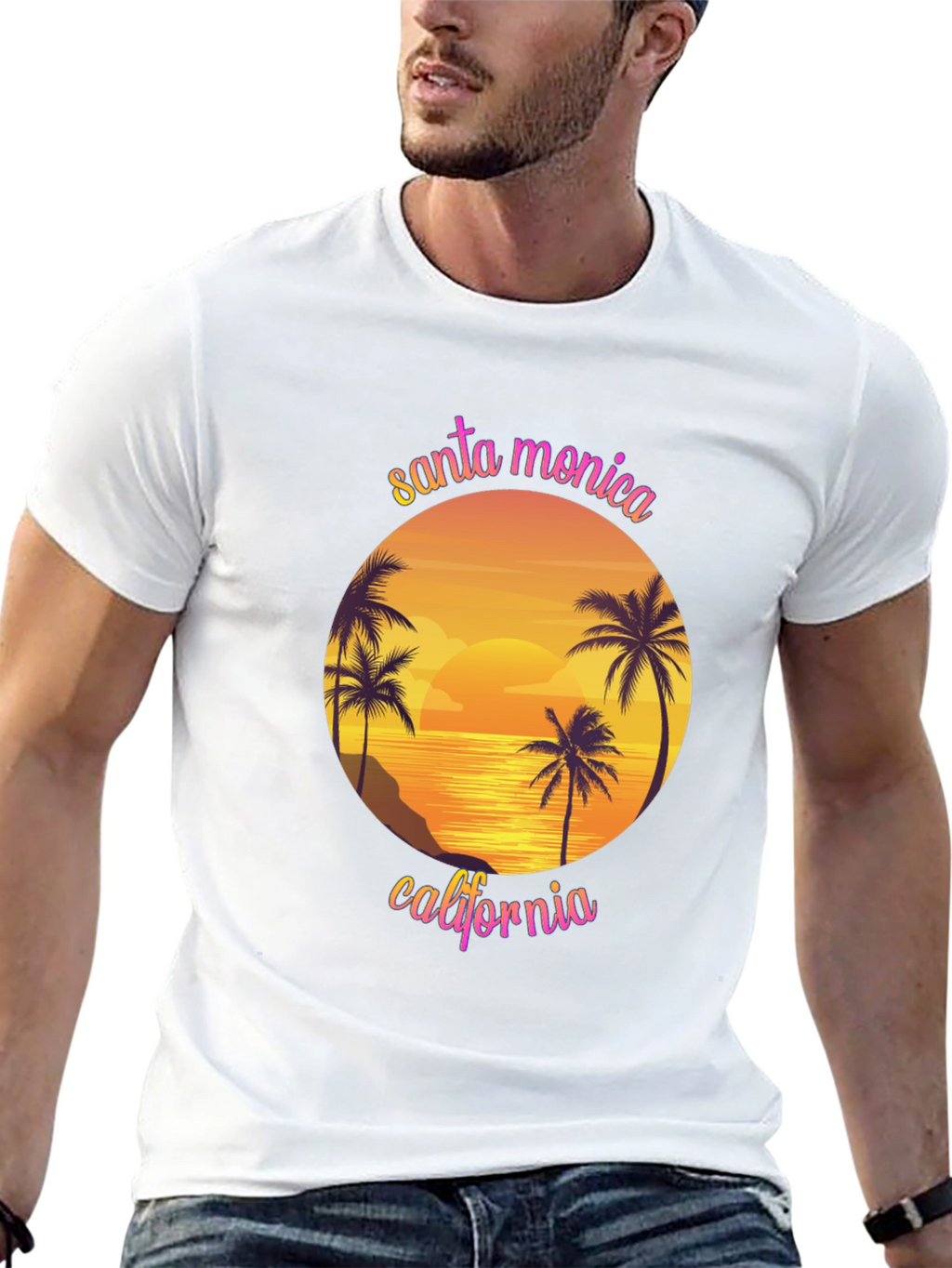 Santa Monica California Graphic T-Shirt