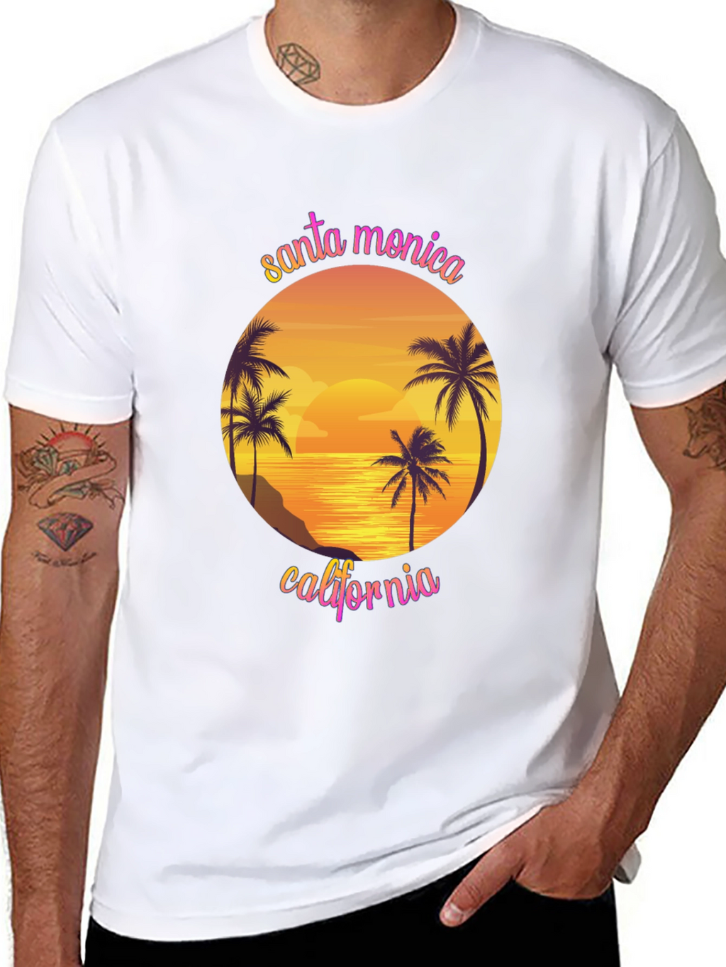 Santa Monica California Graphic T-Shirt