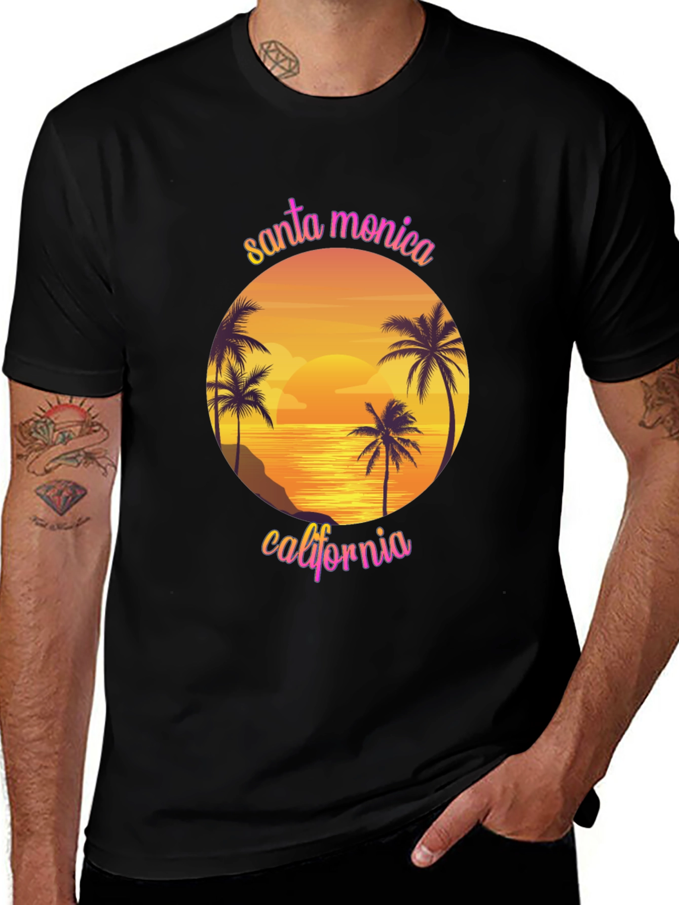 Santa Monica California Graphic T-Shirt