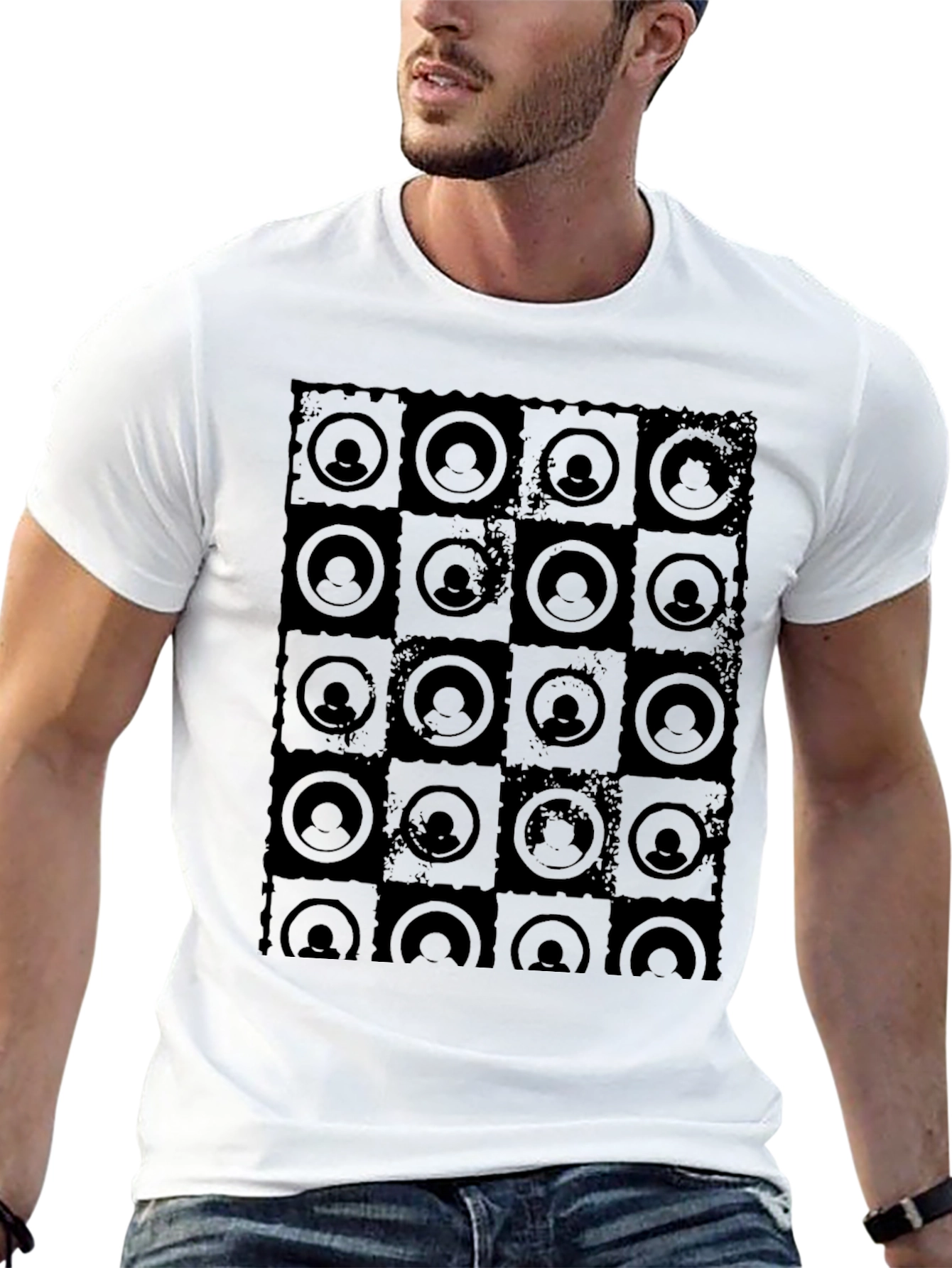 Unique Pattern Graphic Tee