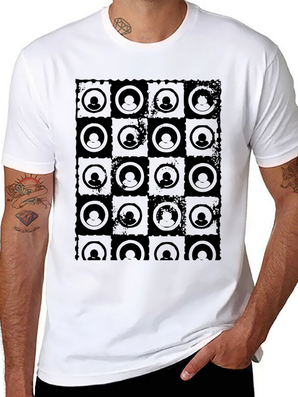 Unique Pattern Graphic Tee