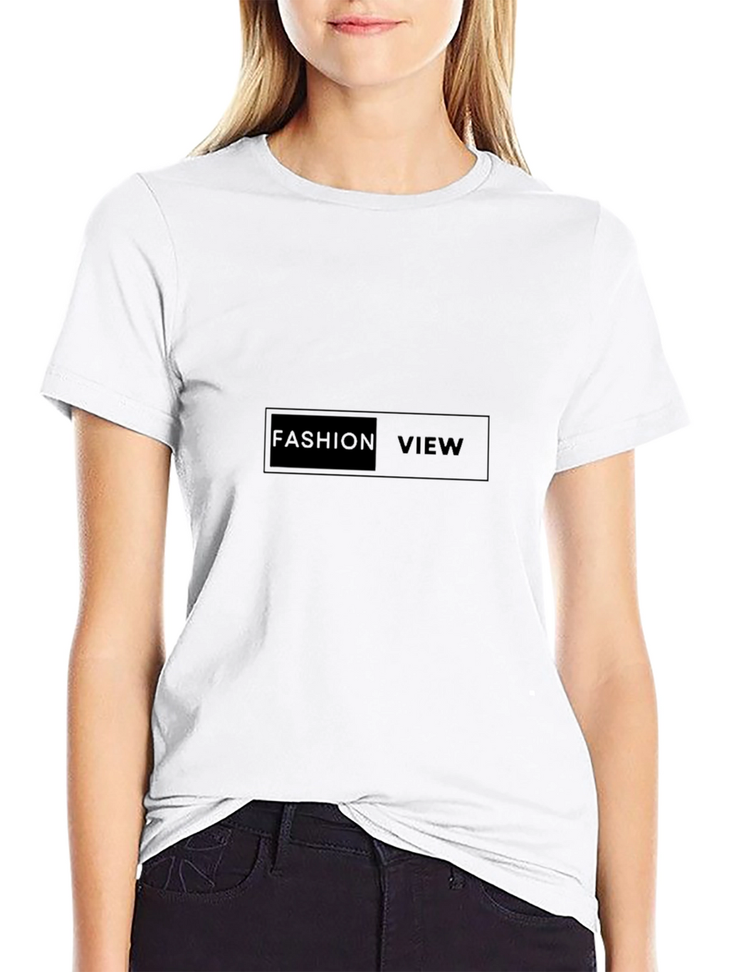 Mens Black Fashion View Graphic Tee